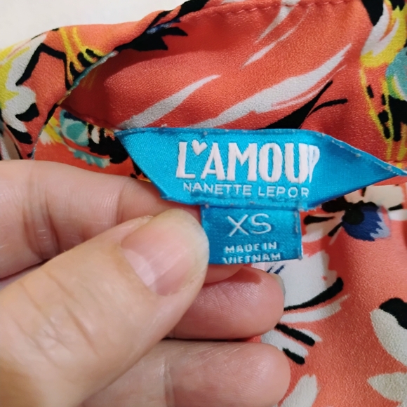 Nanette Lepore Floral Kimono Cardigan - Coral and Multicolor - Picture 4 of 10